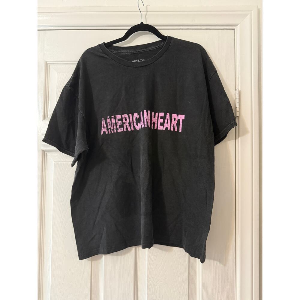 benson boone american hearts tour gray band tee 2025 women size x-large xl